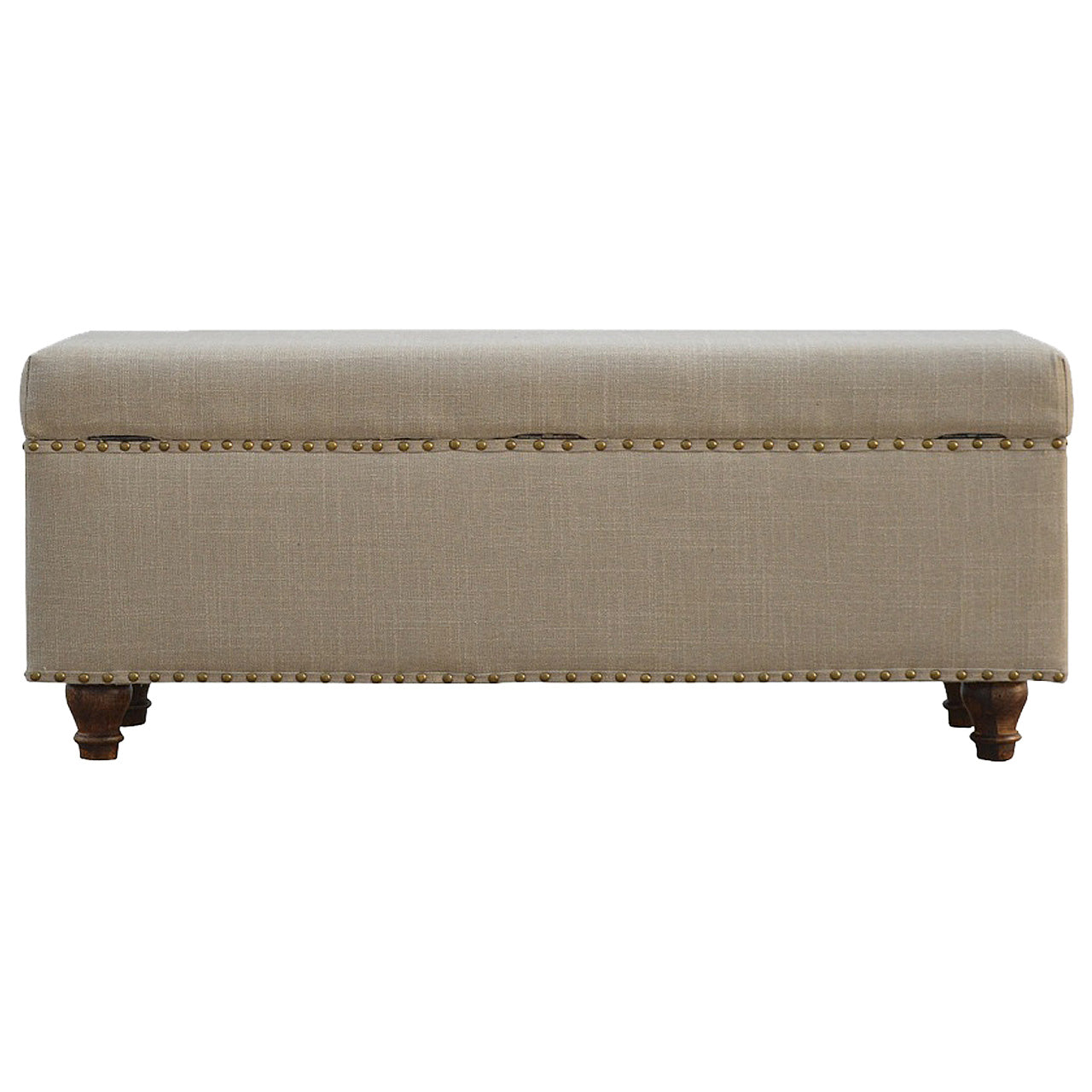 Studded Linen Lid-up Bench