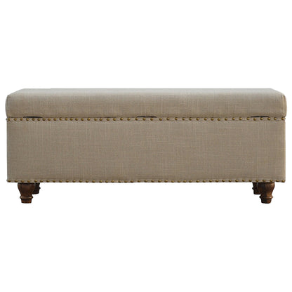 Studded Linen Lid-up Bench