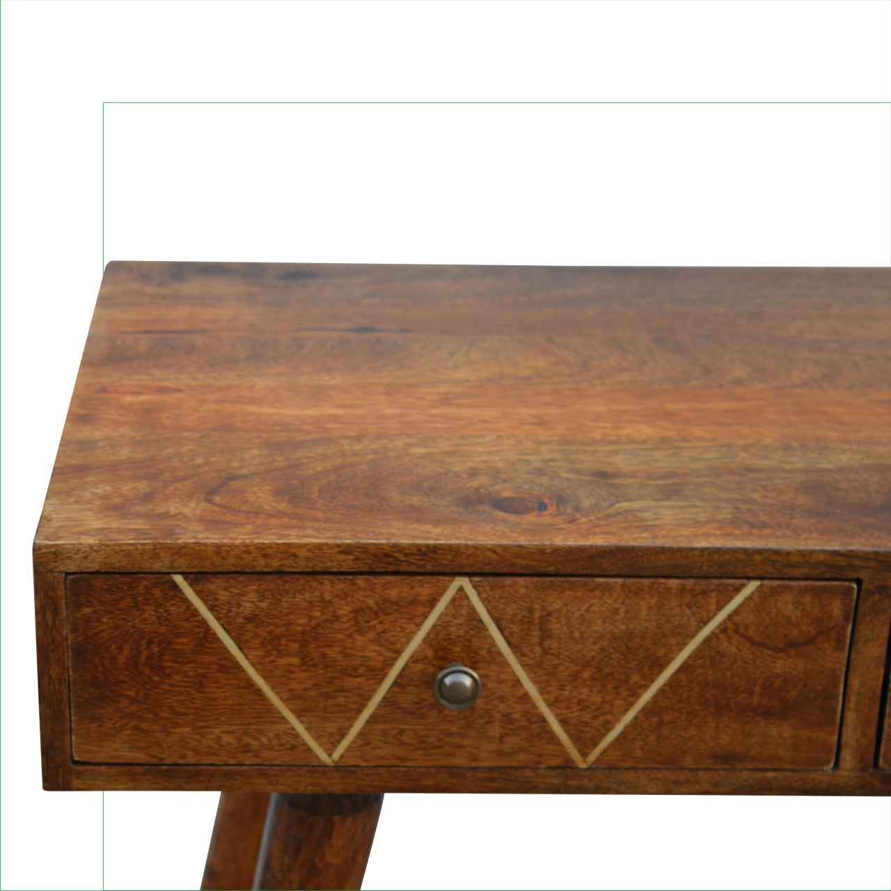 Geometric Brass Console Table