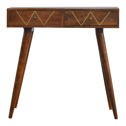 Geometric Brass Console Table