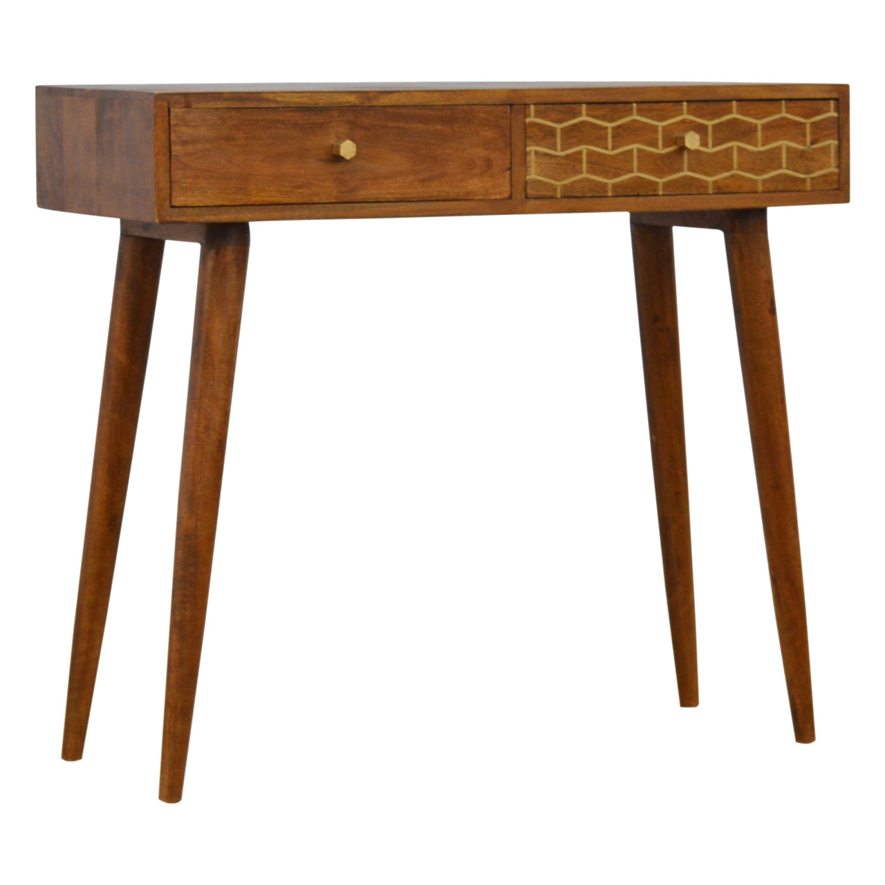 Gold Art Pattern Console Table