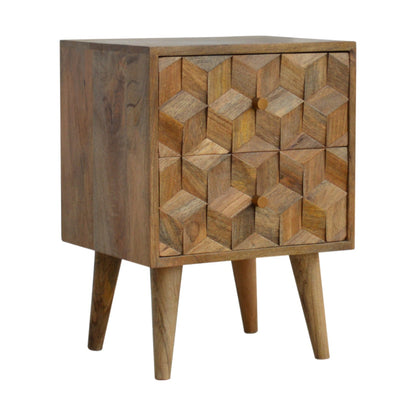 Cube Carved Bedside