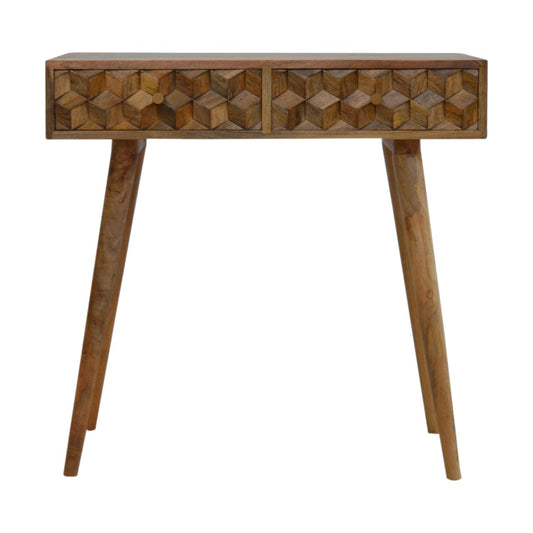 Cube Carved Console Table