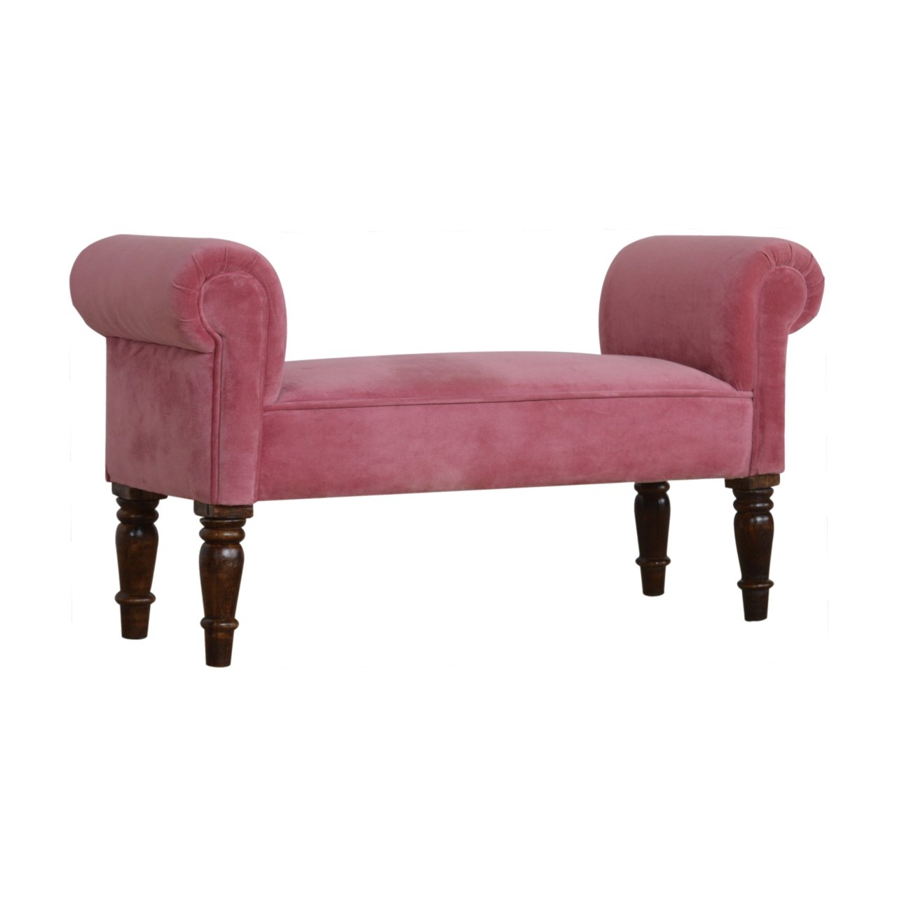 Pink Velvet Bench