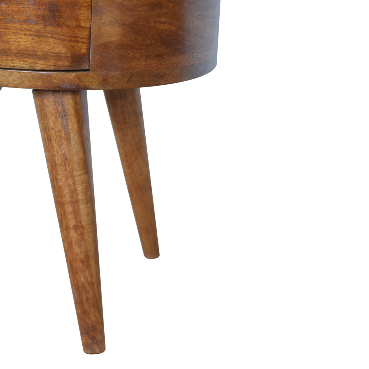 Chestnut Rounded Bedside Table