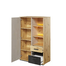 Qubic 05 Storage Cabinet with LED in Oak Artisan