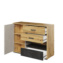 Qubic 07 Sideboard Cabinet in Oak Artisan