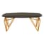 Relics Black Marble Coffee Table With Gold Angular Legs