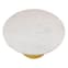 Mekbuda Round White Marble Top Coffee Table With Gold Base