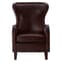 Sadalmelik Upholstered Faux Leather Armchair In Brown