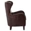 Sadalmelik Upholstered Faux Leather Armchair In Brown