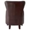 Sadalmelik Upholstered Faux Leather Armchair In Brown