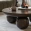 Salerno Mango Wood Coffee Table Round In Dark Wood