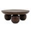 Salerno Mango Wood Coffee Table Round In Dark Wood