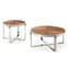 Silas Coffee Table Round In Ash Veneer With Polished Frame