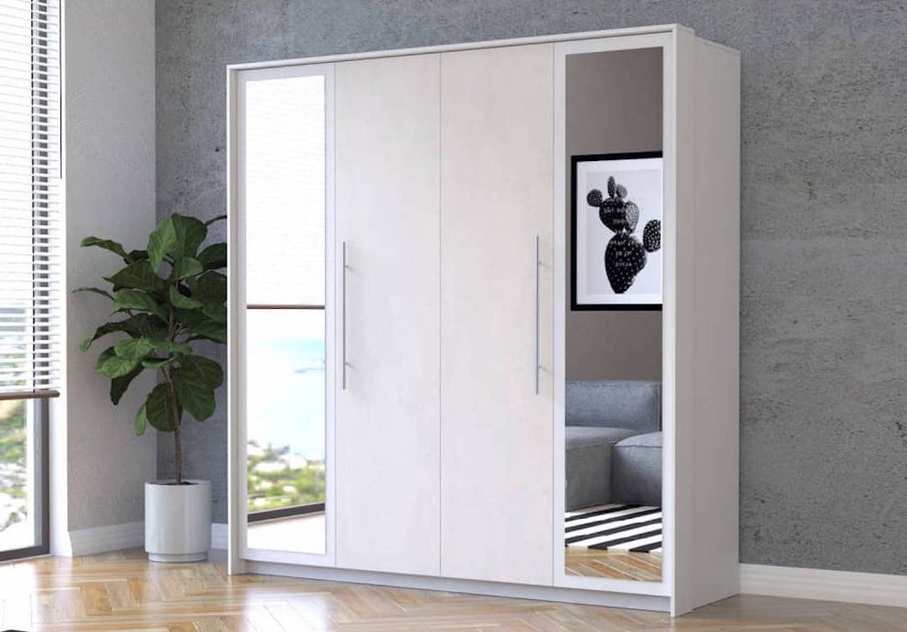 Aurelia Hinged Door Wardrobe 206cm in Silk