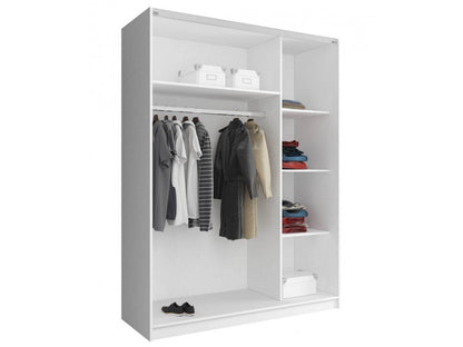 Mika 04 Sliding Door Wardrobe 150cm in White Matt
