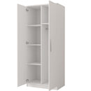 Omega OM-06 Hinged Wardrobe 80cm in White Matt