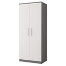 Omega OM-06 Hinged Wardrobe 80cm in White Matt