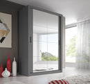 Arti 19 - 2 Sliding Door Wardrobe 120cm in Grey Matt