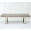 Ulmos Wooden Coffee Table With U-Shaped Base In Grey