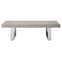 Ulmos Wooden Coffee Table With U-Shaped Base In Grey