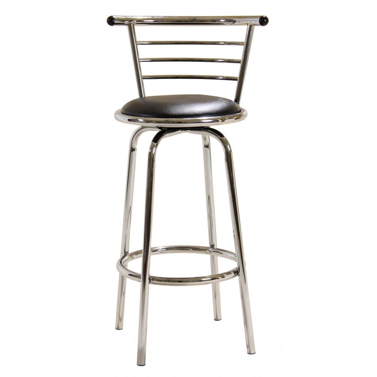 Bar Stool Chrome Swivel Wide Back - BM-020P (Set of 2)