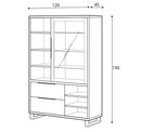 Halle 13 Tall Display Cabinet in Oak Wotan