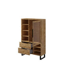 Halle 13 Tall Display Cabinet in Oak Wotan