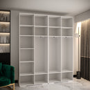 Manhattan I Hinged Door Wardrobe 200cm in White