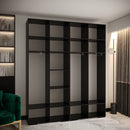 Manhattan I Hinged Door Wardrobe 200cm in Black