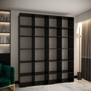 Manhattan I Hinged Door Wardrobe 200cm in Black