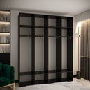 Manhattan I Hinged Door Wardrobe 200cm in Black