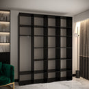 Manhattan I Hinged Door Wardrobe 200cm in Black