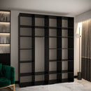 Manhattan I Hinged Door Wardrobe 200cm in Black