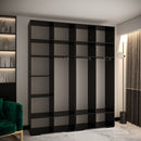 Manhattan I Hinged Door Wardrobe 200cm in Black