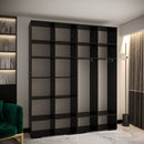 Manhattan I Hinged Door Wardrobe 200cm in Black