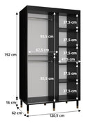 Tromso I Sliding Door Wardrobe 120cm in Black