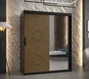 Kair II Sliding Door Wardrobe 150cm in Black